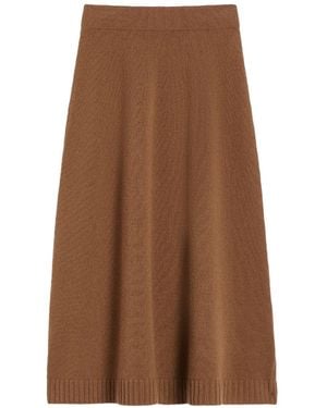 Weekend by Maxmara Wool Knit Skirt - Brown