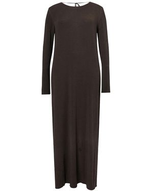 Uma Wang Long-Sleeve Maxi Dress - Black