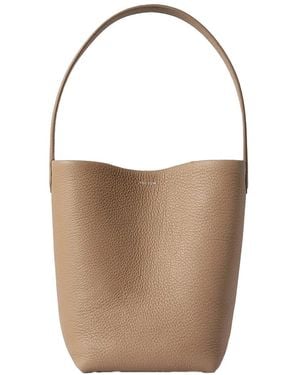 The Row Park Tote Bag Dark Taupe - White