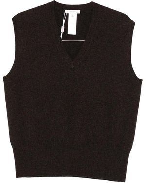 The Row V-Neck Sleeveless Pullover - Black