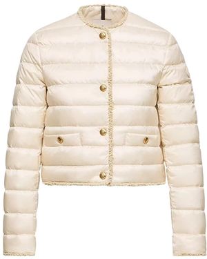 Moncler Fleurs Down Jacket L - Natural