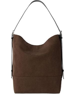 Lemaire Belted Tote Bag Dark Chocolate - Brown