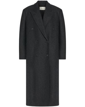 The Row Hariet Coat Dark Charcoal - Black