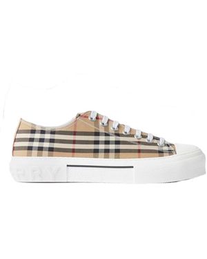 Burberry Check Trainers Archive - White