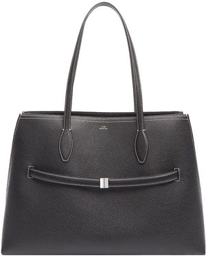 TOTEME Leather Lounge Tote - Black
