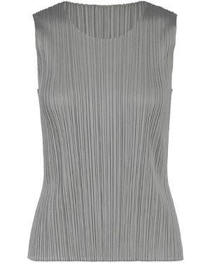 Issey Miyake Pleats Please Basics Top - Grey