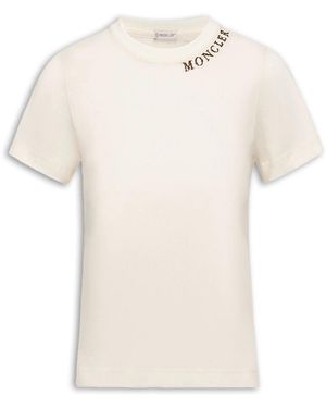 Moncler Sketch Logo T-Shirt - Natural
