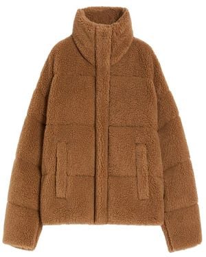 Weekend by Maxmara Cropped Wool Down Jacket Camel - Brown