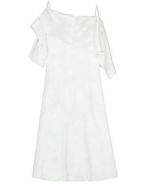 MM6 by Maison Margiela Folded Jacquard Slip Dress - White