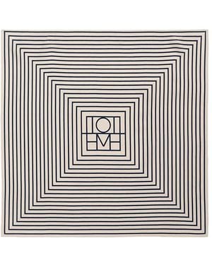 TOTEME Silk Scarf Cream - White