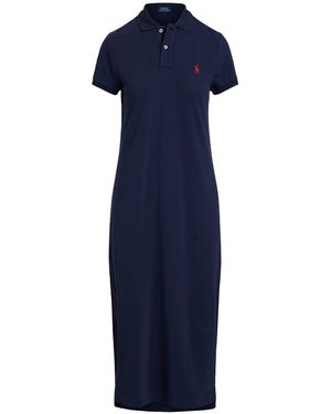 Ralph Lauren Mesh Polo Dress Newport - Blue