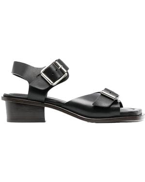 Lemaire Square Heeled Sandals - White
