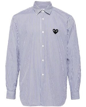 COMME DES GARÇONS PLAY Striped Shirt - Blue
