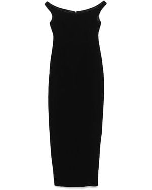 TOTEME Curved Off-Shoulder Dress - Black