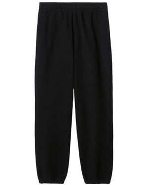 Burberry Check Label Trousers - Black