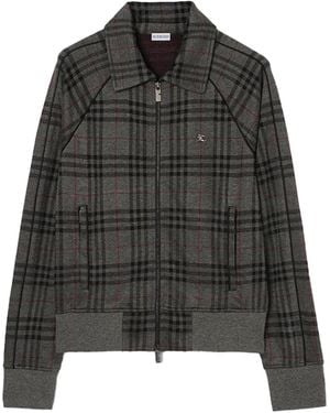Burberry Check Track Jacket - Black