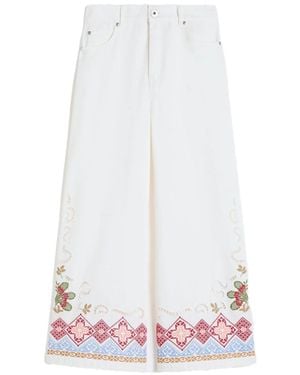 Weekend by Maxmara Cotton Bull Trousers - White