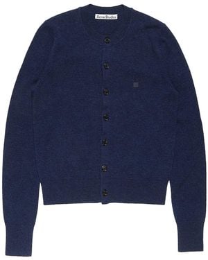 Acne Studios Fitted Cardigan Melange - Blue