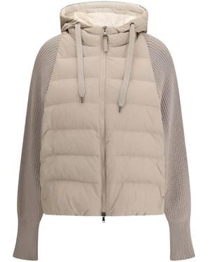 Brunello Cucinelli Padded Jacket - Natural