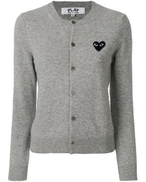 COMME DES GARÇONS PLAY Round-Neck One Heart Cardigan L - Grey