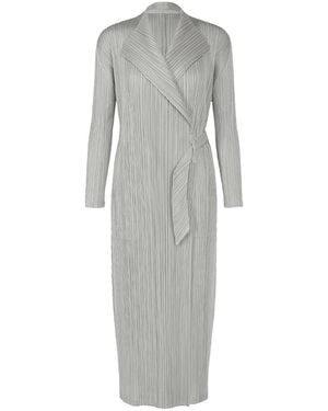 Issey Miyake Pleats Please Facade Coat L - Grey