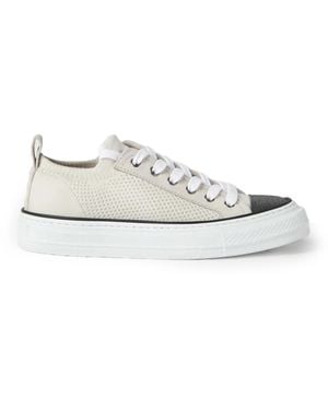 Brunello Cucinelli Cotton Knit Trainers - White