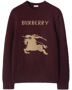 Burberry Ekd Wool Cashmere Jumper Box - Purple