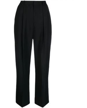 TOTEME Double-Pleated Tailored Trousers - Black