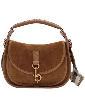 Burberry Small B Clip Messenger Bag Hazel - Brown