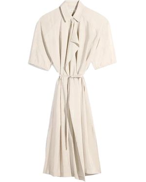 Lemaire Asymmetrical Shirt Dress Oat Milk - White