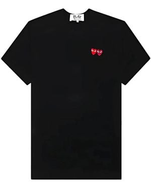 COMME DES GARÇONS PLAY Double Heart T-Shirt - Black