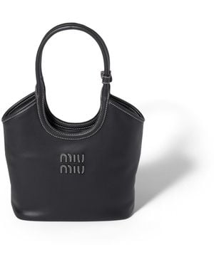 Miu Miu Ivy Tasche Aus Leder, Damen - Schwarz