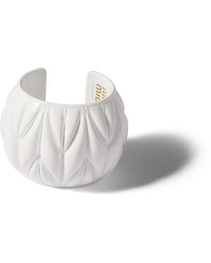 Miu Miu Armband Mit Matelassé-Motiv, Damen, Größe - Weiß