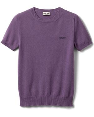 Miu Miu Pull En Cachemire, Femme, Taille - Violet