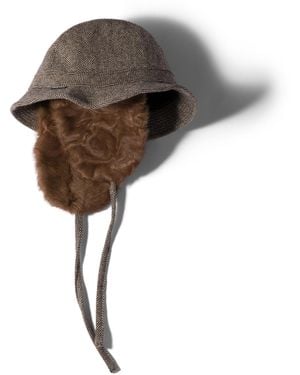 Miu Miu Chapeau En Laine Et Chekiang, Femme, Taille - Marron