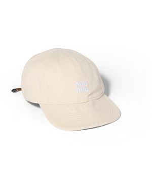 Miu Miu Cappello Da Baseball - Bianco
