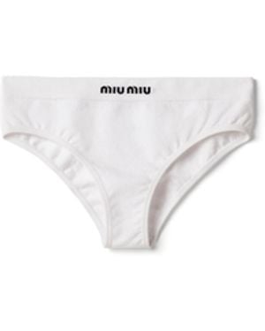 Miu Miu Nahtloser Slip Damen, Größe - Weiß