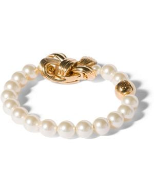 Miu Miu Armband Aus Metall Mit Perlen, Damen, Größe - Mettallic