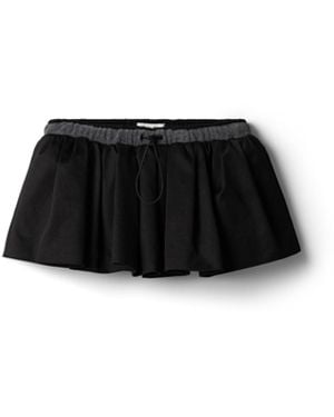 Miu Miu Minirock Aus Chino, Damen, Größe - Schwarz