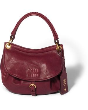 Miu Miu Rendez-Vous Tasche Aus Nappaleder, Damen - Rot