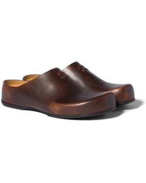 Miu Miu Mules Aus Leder, Damen, Größe - Braun