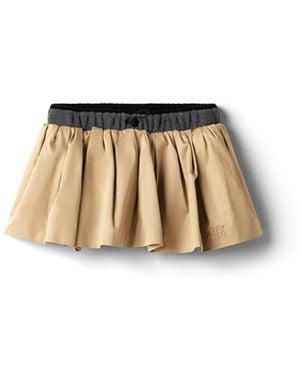 Miu Miu Minirock Aus Chino, Damen, Größe - Natur