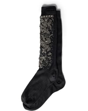 Miu Miu Socken Aus Seide, Damen, Größe - Schwarz