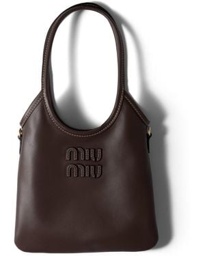 Miu Miu Ivy Handtasche Aus Leder, Damen - Braun
