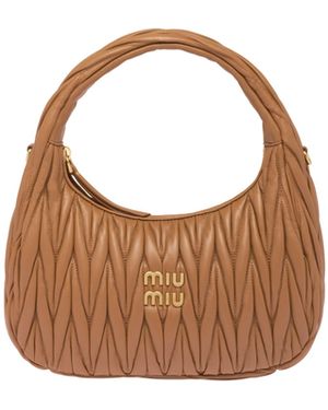 Miu Miu Borsa Hobo Wander - Marrone
