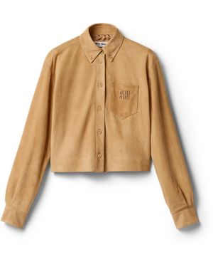 Miu Miu Chemise En Suède, Femme, Taille - Neutre