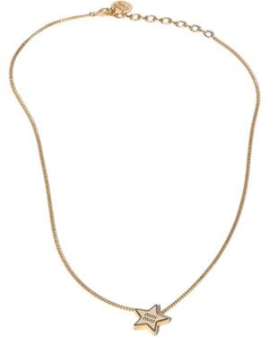 Miu Miu Halskette Aus Emailliertem Metall, Damen - Mettallic