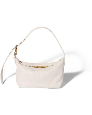 Miu Miu Spirit Tasche Aus Nappaleder, Damen - Weiß