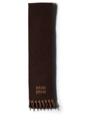 Miu Miu Schal Aus Kaschmir, Damen - Braun