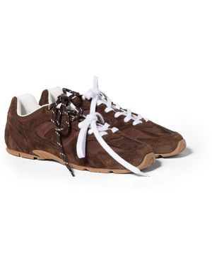 Miu Miu New Balance X 530 Sl Sneaker Aus Funktionsmaterial Und Veloursleder, Damen, Größe - Braun